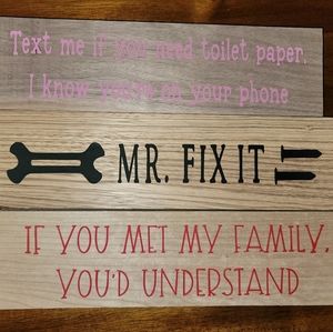 12x3 inch Handmade Home Decor Sign